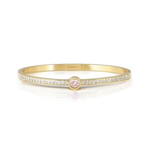 Nomination Lovely Bangles Gold Purple Circle Crystal Huge Bangle