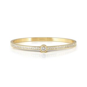 Nomination Lovely Bangles Gold White Circle Crystal Small Bangle