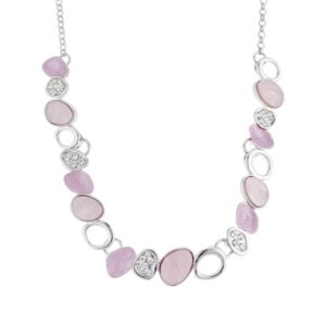 August Woods Silver Misty Rose Observation Necklace