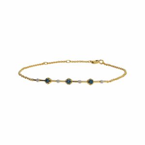 Modern Glam Topaz Panel Bracelet In Gold Plated Sterling Silver