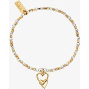 ChloBo women Silver & Gold Plated Interlocking Love Middle Bracelet GMBCFB1069