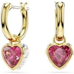 Swarovski Chroma Gold Pink Center Drop Earrings