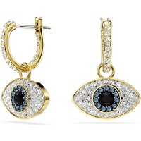 Swarovski Symbolica Gold Blue Crystal Evil Eye Drop Earrings - Image 2