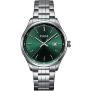CLUSE Silver Antheor Watch Metal Inexperienced – Silver