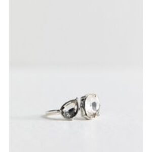 Silver Tone Diamanté Ring New Glance