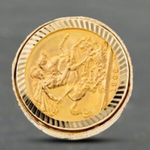Pre-Owned 9ct Yellow Gold 1966 Full Sovereign  Coin Ring 41201126BND