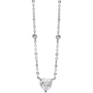 August Woods Silver CZ Heart Necklace – Silver