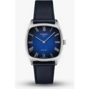 Tissot Mens Stylist Square Dial Blue Leather Strap Watch T159.909.16.043.00