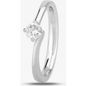 1888 Collection Ladies Platinum Four Claw Twist Ring RI-137(.25CT PLUS)