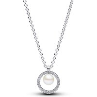 Pandora Treated Freshwater Cultured Pearl & Pavé Collier Necklace - 45cm - Image 2