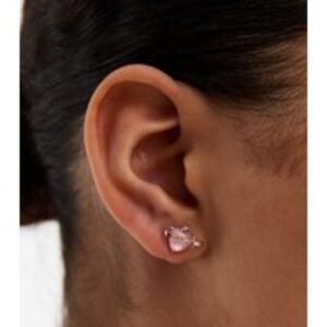 Rose Gold Heart Stud Earrings New Look