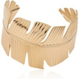 August Woods Gold Ginkgo Leaf Adjustable Bangle – Gold
