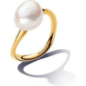 Pandora Gold Baroque Handled Freshwater Cultured Pearl Ring – 50