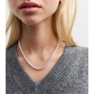 Silver Tone Rope Chain Necklace New Look