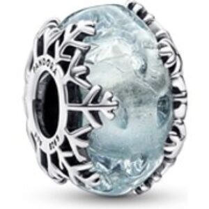 Pandora Winter Blue Snowflake Murano Charm