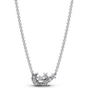 Pandora Sparkling Moon & Star Collier Necklace – 45cm