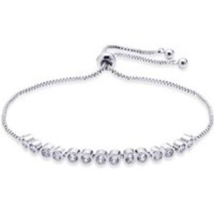 August Woods Silver Crystal Pull Bracelet – Silver