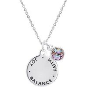 Karma June Birthstone Necklace – Silver