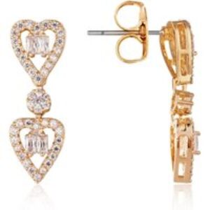 August Woods Gold Halo Drop Center Earrings – Gold