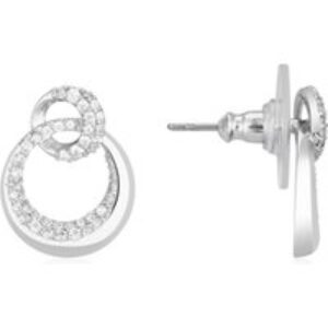 August Woods Silver Entwined Circle Stud Earrings – Silver