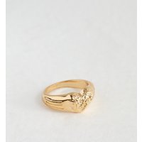Gold Tone Textured Center Ring New Glance - Image 2