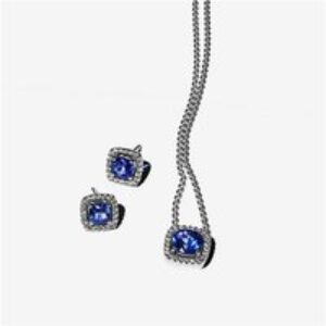 Pandora Glowing Blue Halo Reward Set – Silver