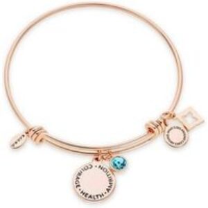 Karma March Birthstone Rose Gold Bangle