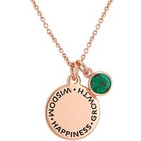 Karma Would possibly Birthstone Rose Gold Necklace - Image 2