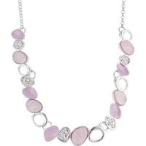 August Woods Silver Misty Rose Observation Necklace