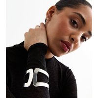 Silver Tone Cutout Cuff Bracelet New Look - Image 2