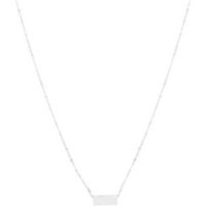 Argento Silver Rectangle Bar Necklace – 45cm