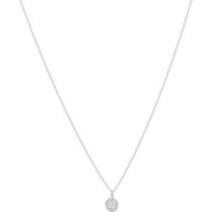 Argento Silver April Birthstone Halo Necklace – Silver