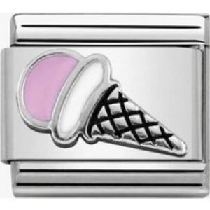 Nomination CLASSIC Silvershine Symbols Pink Ice Cream Charm 330202/44
