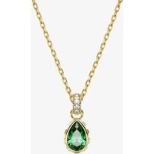 Swarovski Stilla Gold Plated Pear Shaped Pendant Necklace 5648751