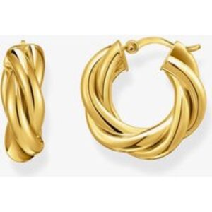 THOMAS SABO Gold Plated 20mm Intertwined Twisted Hoop Earrings CR742-413-39