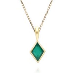Classic Chalcedony Pendant Necklace in 9ct Yellow Gold