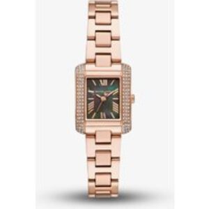 Michael Kors Emery Rose Gold Tone Mother Of Pearl Crystal Watch MK4868