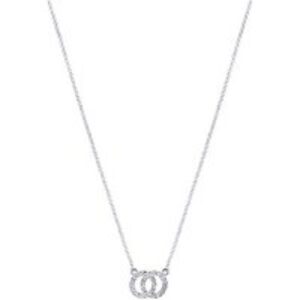 August Woods Silver Crystal Link Circle Necklace – Silver