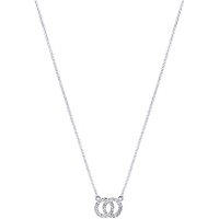 August Woods Silver Crystal Link Circle Necklace - Silver - Image 2