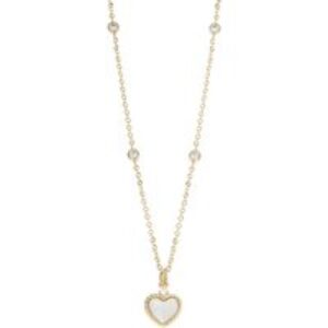 August Woods Gold Mother of Pearl Heart Pendant Necklace – Gold