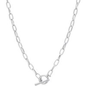 August Woods Silver Chain T-Bar Necklace – Silver