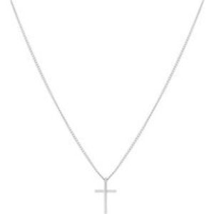 Over & Over Silver Steel Cross Necklace – Gold