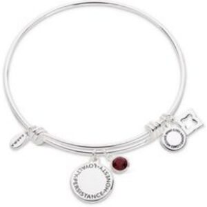 Karma January Birthstone Bangle – Silver