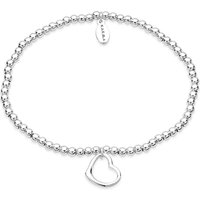 Karma Silver Open Middle Stretch Bracelet - Silver - Image 2