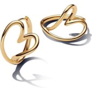 Pandora Gold Middle Hoop Earrings