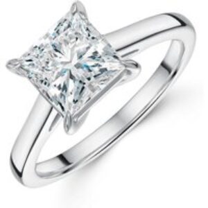 Platinum Princess Minimize 2.00ct Lab Grown Diamond Solitaire
