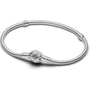 Pandora Moments Rose in Bloom Clasp Snake Chain Bracelet – 20cm