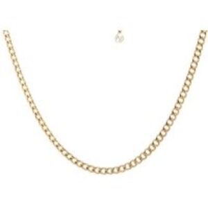 Argento Recycled Gold Vintage Curb Chain Necklace – 46cm