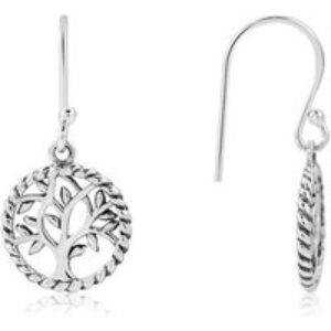 Argento Silver Tree Of Life Drop Earrings – 925 Silver