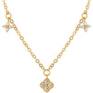 Argento Gold Multi Clover Necklace – Gold